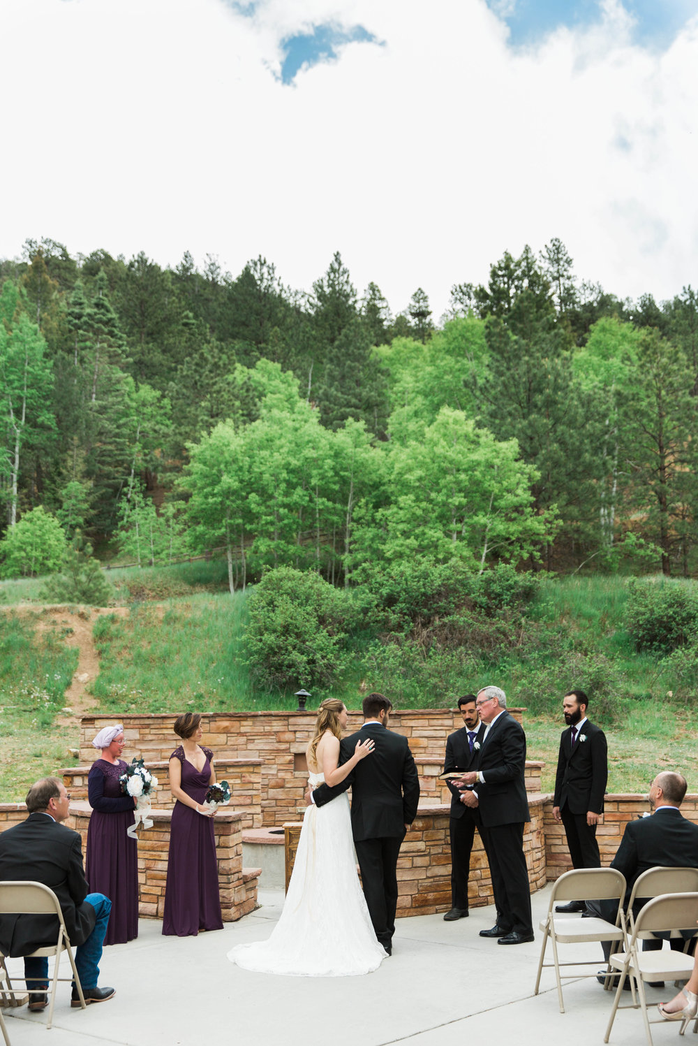 wedding ceremony at Hyde Memorial Park