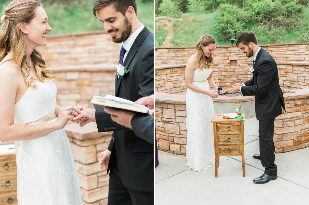 wedding ceremony at Santa Fe New Mexico Wedding Hyde Memorial Park