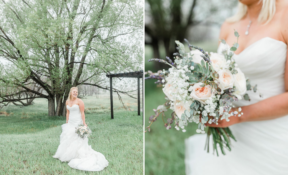 bride and succulent bouquet colorado wedding
