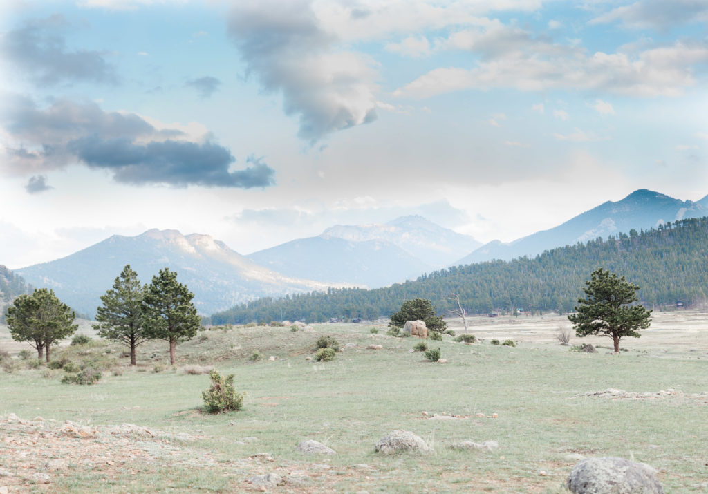Mountain range in Rocky Mountain National Park Colorado