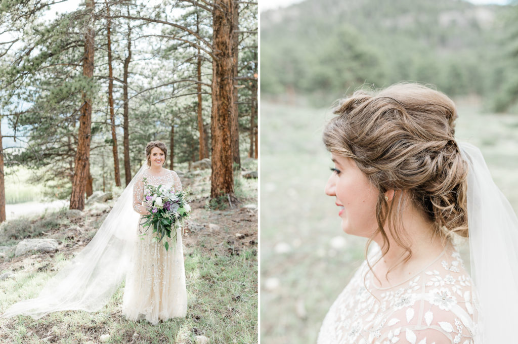 Loose, textured bridal up-do.