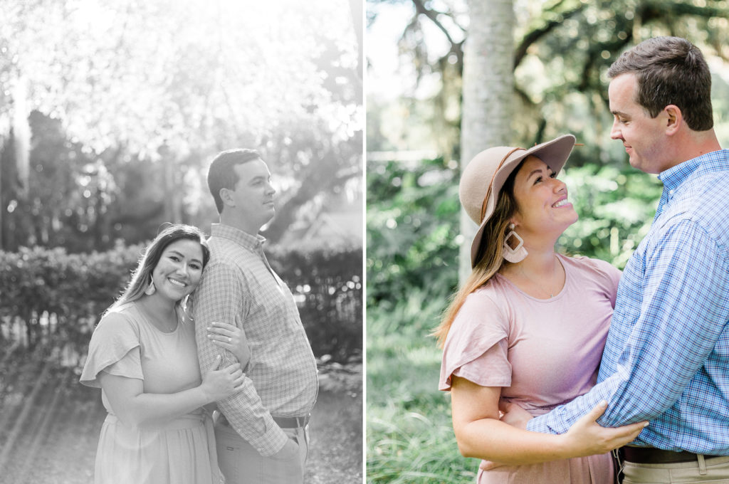 Bride smiling during Palm Coast engagement session