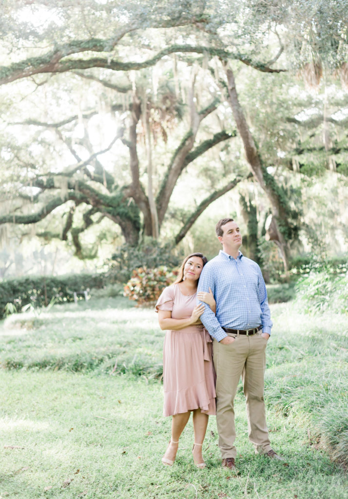 bride and groom in Palm Coast engagement session