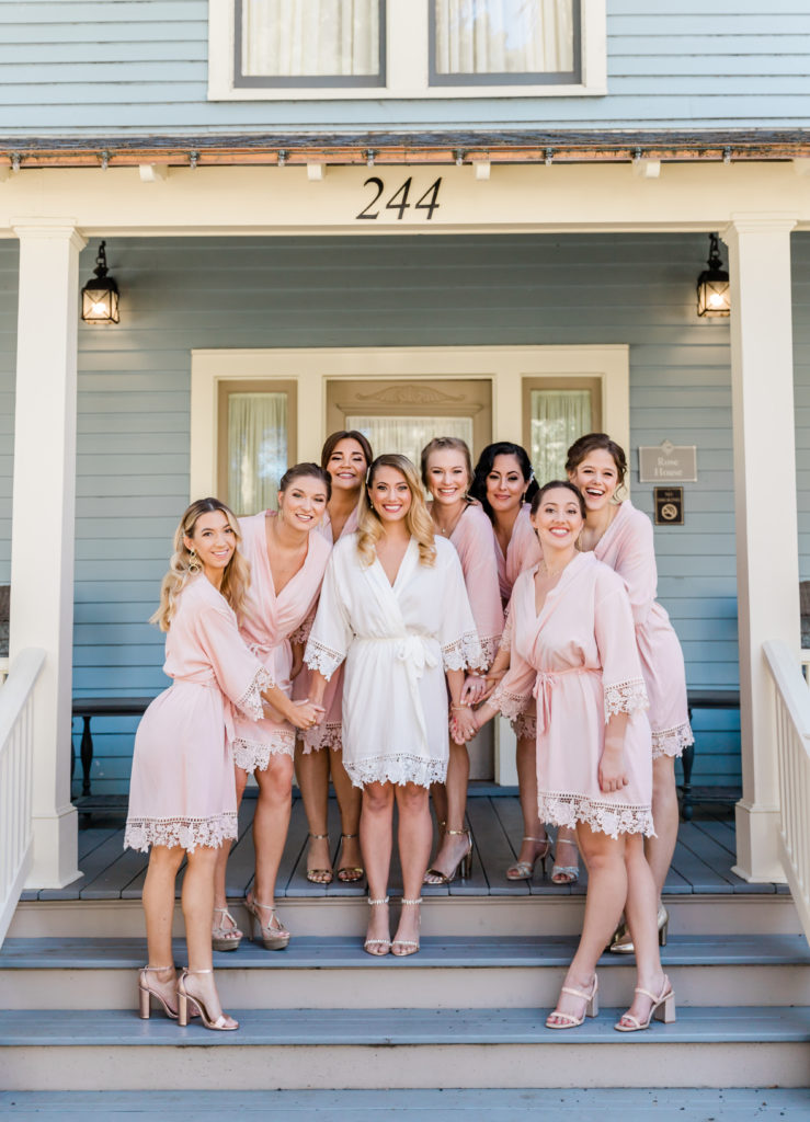 Bride with her bridesmaids at the Collector Inn